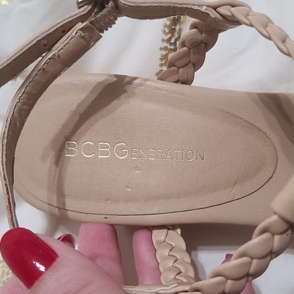 BCBG tan sandals, used once!! - Picture 3 of 4